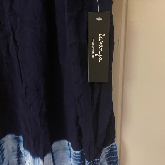 Blue blouse with tie dyed sleeves & bottom - Picture 3 of 3